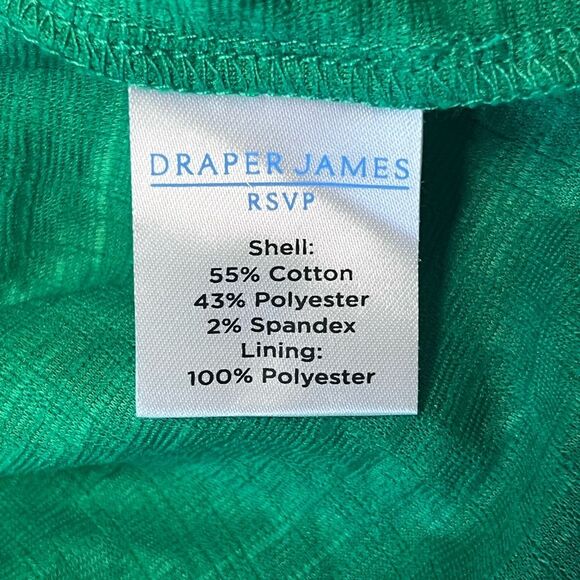 DRAPER JAMES RSVP™ | Pleated Green Roubd Neck Puff Sleeve T-Shirt Dress Size XS - Picture 8 of 10